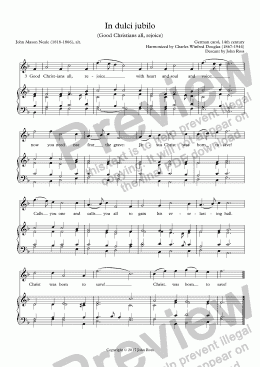 page one of In dulci jubilo (Good Christians all, rejoice) - Descant