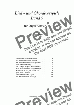 page one of 10 Lied-und Choralvorspiele Band 9