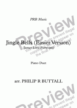 page one of Jingle Bells (Piano Duet - Easier Version)