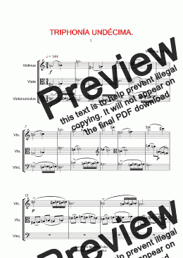 page one of TRIPHONÍA UNDÉCIMA pro violíno, vióla et violonúnculo