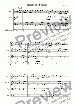 page one of Rondo for Strings