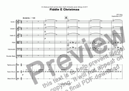 page one of Fiddle E Christmas (Easy Strings and Percussion)