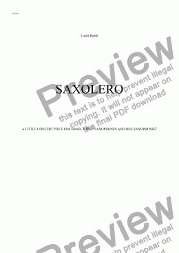 page one of SAXOLERO