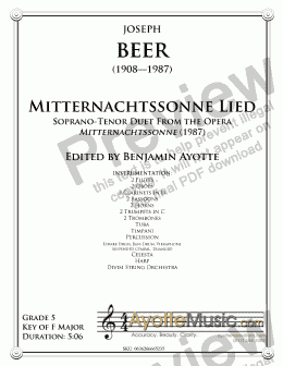 page one of Beer - Mitternachtssonne-Lied 