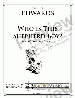 page one of Edwards II - Who is this Shepherd Boy
