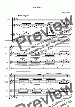 page one of Franz Schubert - Ave Maria