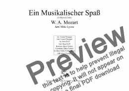 page one of Brass Octet - Mozart - Ein Musikalischer Spaß
