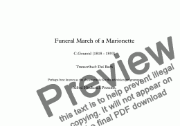 page one of Funeral March of a Marionette