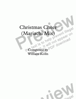 page one of Christmas Cheer (Mariachi Mix)