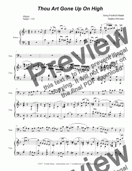 page one of Thou Art Gone Up On High (for Bassoon Solo and Piano)