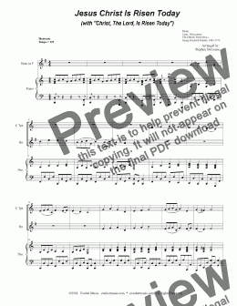 page one of Jesus Christ Is Risen Today (with "Christ, The Lord, Is Risen Today") (Duet for C-Trumpet & French Horn)