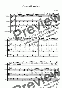 page one of G. Bizet - Carmen (Ouverture)