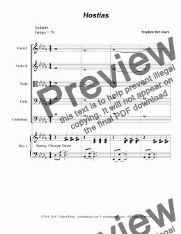 page one of Hostias (from "Requiem Mass" - Full Score)