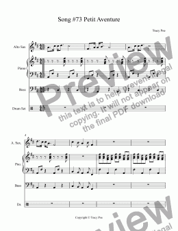 page one of Song 73 Petite Adventure