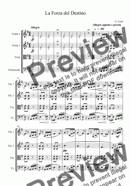 page one of G. Verdi - La Forza del Destino (Ouverture)