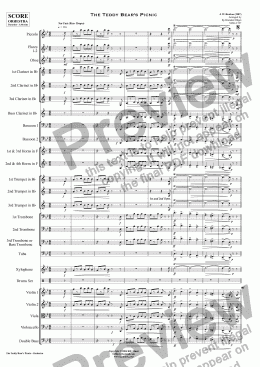 page one of The Teddy Bear's Picnic - Orchestra