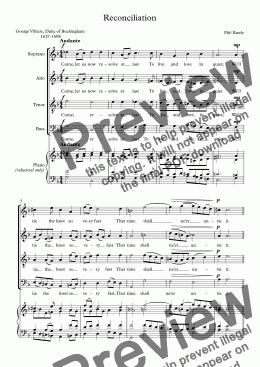 page one of Reconciliation - Choir SATB