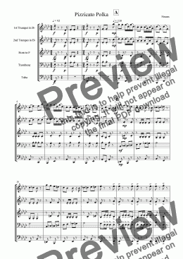 page one of Pizzicato Polka
