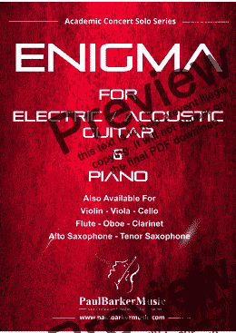 page one of Enigma (Acoustic Guitar & Piano)