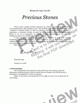 page one of Precious Stones