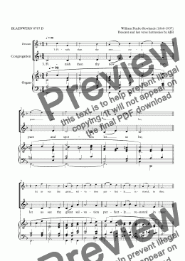 page one of Blanwern (with descant)