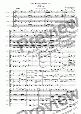 page one of Eine Klein Nachtmusik I.Allegro