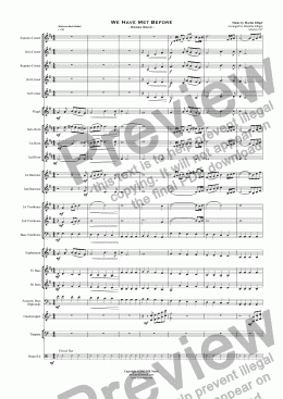 page one of We Have Met Before - Brass Band 