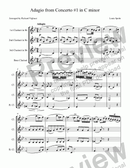 page one of Adagio from Concerto No. 1 in C minor, op. 26