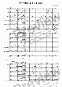 page one of Symphony No. 2 in D major, Op.13