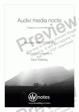 page one of Audivi Media Nocte (Brass quintet)