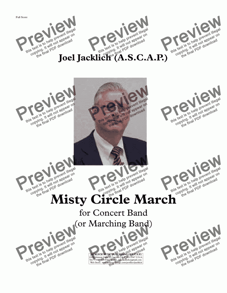 page one of Misty Circle March