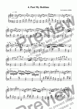 page one of Jazz Suite: 4. Past My Bedtime