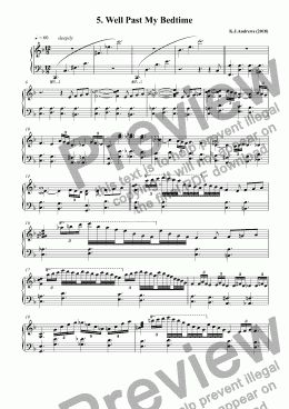 page one of Jazz Suite: 5. Well Past My Bedtime