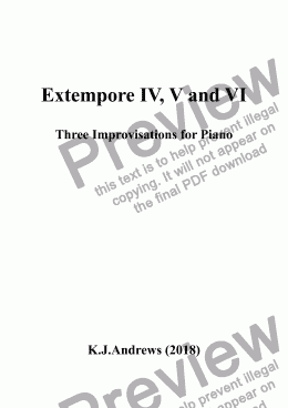 page one of Extempore IV