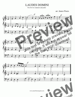 page one of Hymn tune: LAUDES DOMINI (Trio)