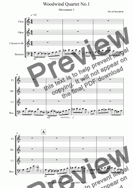 page one of Woodwind Quartet No.1 Op.4 (movement 3) 