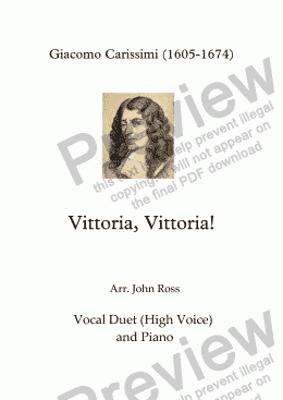 page one of Vittoria, Vittoria (Carissimi) (2 Sopranos, Piano)