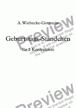 page one of Geburtstags-Ständchen