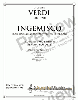 page one of Verdi - Ingemisco (Tenor)