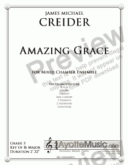 page one of Creider - Amazing Grace