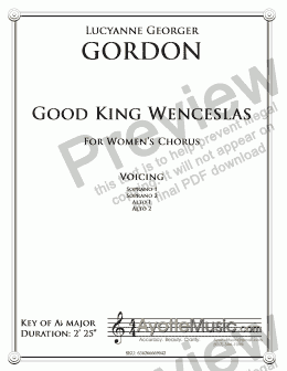 page one of Gordon - Good King Windeslas