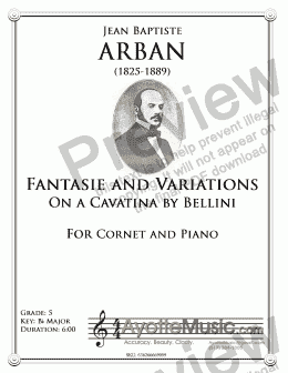 page one of Arban - Fantasie and Variations on a Cavatina by Bellini