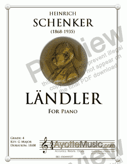 page one of Schenker - Landler op. 10