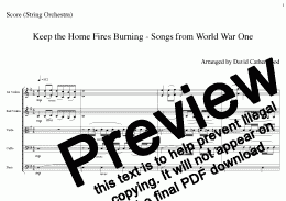 page one of Keep the Home Fires Burning - Songs from World War One arranged for String Orchestra