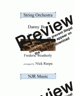page one of Danny Boy - String Orchestra