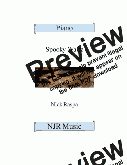 page one of Spooky Waltz - Advanced Piano