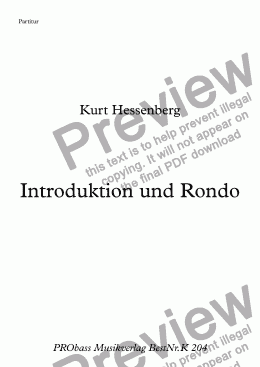 page one of Introduktion und Rondo