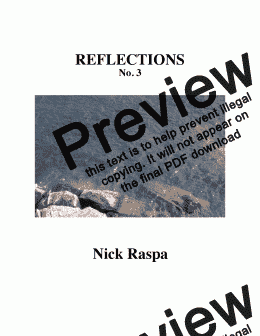 page one of Reflections III - Advanced Intermediate Piano