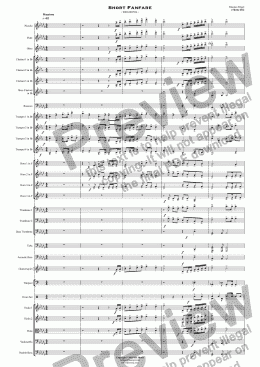 page one of Short Fanfare - Orchestra 