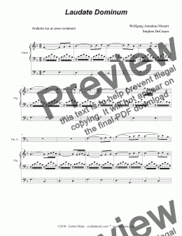 page one of Laudate Dominum (Trombone Duet - Organ Accompaniment)